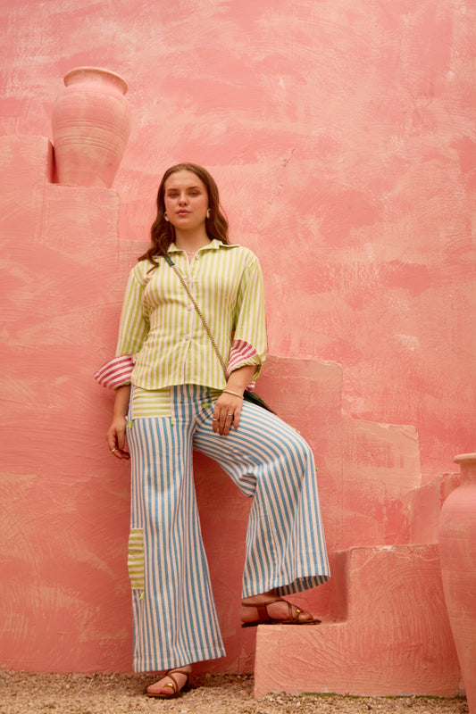 Iria- Green - Corset - The Back Shirt