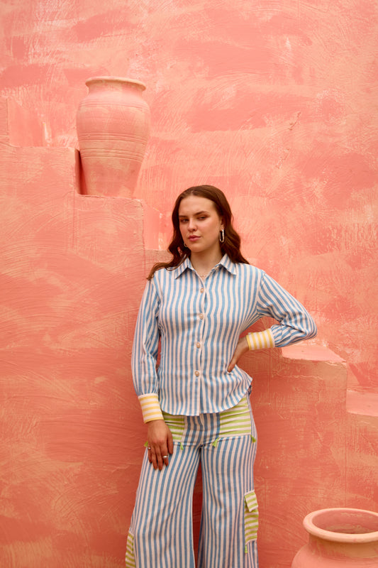 Iria - Blue - Corset - The Back Shirt