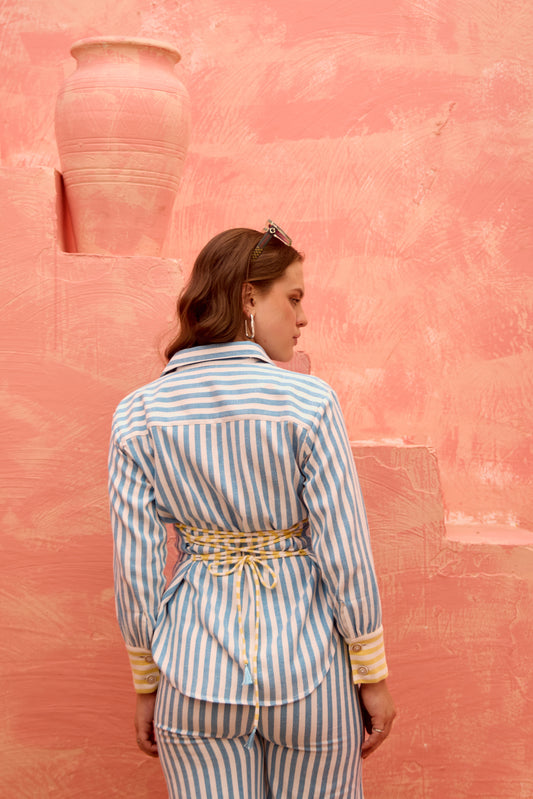 Iria - Blue - Corset - The Back Shirt