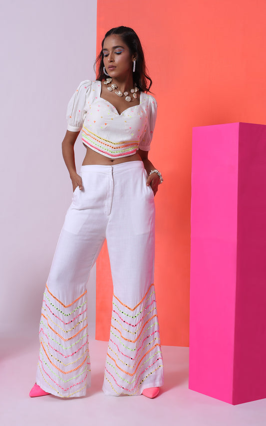 Ace - The Chevron Embroidered Bustier Set