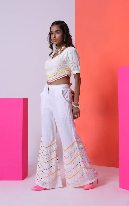 Ace - The Chevron Embroidered Bustier Set