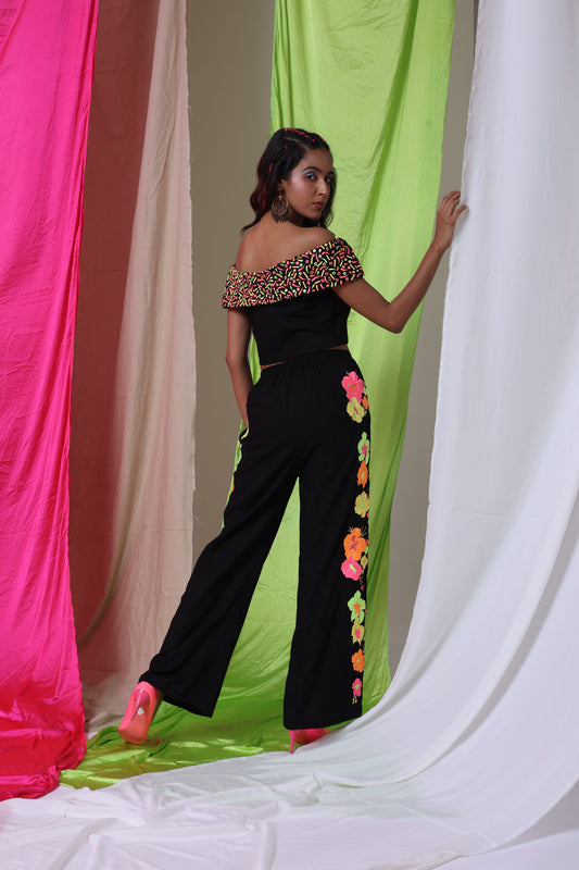 Dusk Till Dawn - The Draped Top & Trousers Set