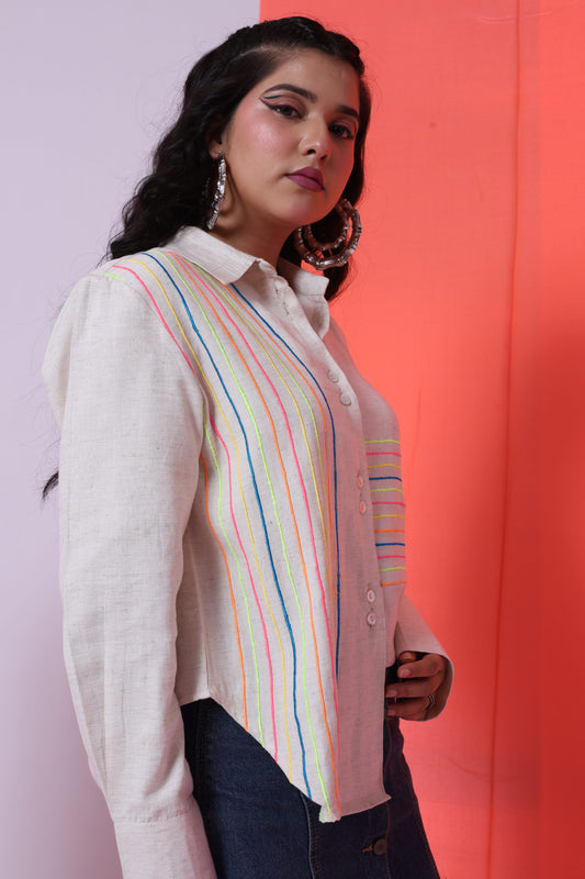 Coaster - The Striped Asymmetrical Shirt