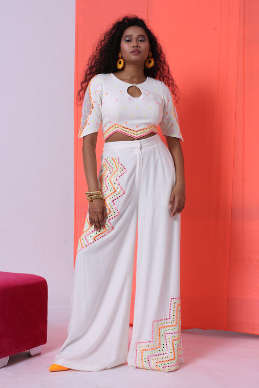 Moth To Flame - The Mesh Sleeves Blouse