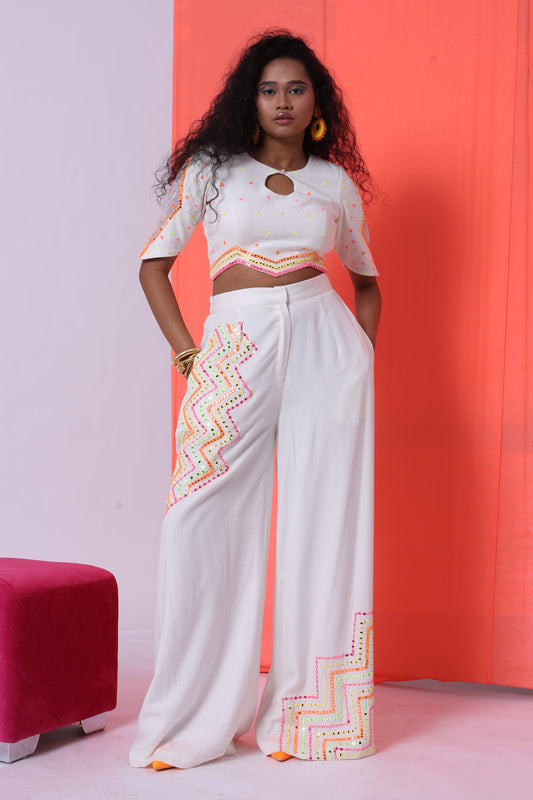 Moth To Flame - The Skew Chevron Trousers