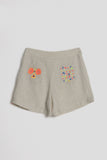 EMBROIDERED SHORTS - GOIN' PSYCHO - IVORY ECRU