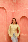 Taya – Striped Back Tieable Shirt with Tailored Fit