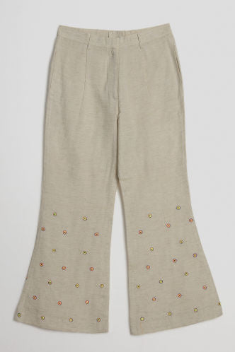 FITTED FLARED TROUSERS - NOT TRULY YOURS - IVORY ECRU