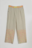 WOVEN STRIPED TROUSERS - WATERMELON SUGAR - IVORY ECRU