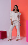 FITTED FLARED TROUSERS - NOT TRULY YOURS - IVORY ECRU