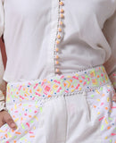 PATTERNED BELT - SNOW CHILD - DAISY WHITE